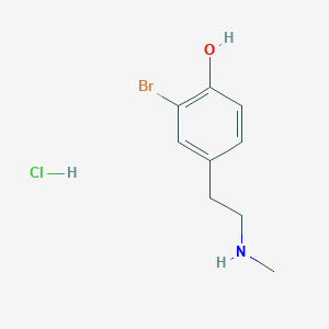 molecular formula C9H13BrClNO B2833435 2-Bromo-4-[2-(methylamino)ethyl]phenol;hydrochloride CAS No. 2344680-29-9
