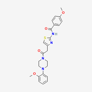 4-methoxy-N-(4-(2-(4-(2-methoxyphenyl)piperazin-1-yl)-2-oxoethyl)thiazol-2-yl)benzamide