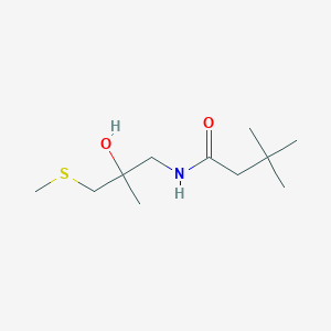molecular formula C11H23NO2S B2833445 N-(2-hydroxy-2-methyl-3-(methylthio)propyl)-3,3-dimethylbutanamide CAS No. 1396786-73-4
