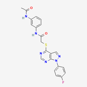 N-(3-acetamidophenyl)-2-((1-(4-fluorophenyl)-1H-pyrazolo[3,4-d]pyrimidin-4-yl)thio)acetamide