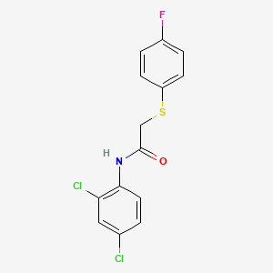 molecular formula C14H10Cl2FNOS B2833447 N-(2,4-dichlorophenyl)-2-[(4-fluorophenyl)sulfanyl]acetamide CAS No. 339107-56-1