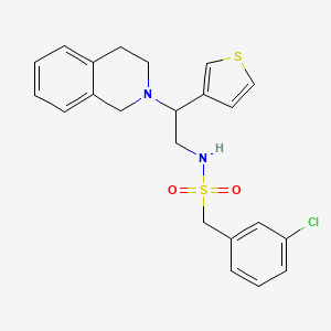 1-(3-chlorophenyl)-N-(2-(3,4-dihydroisoquinolin-2(1H)-yl)-2-(thiophen-3-yl)ethyl)methanesulfonamide