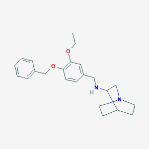molecular formula C23H30N2O2 B283349 N-{[4-(BENZYLOXY)-3-ETHOXYPHENYL]METHYL}-1-AZABICYCLO[2.2.2]OCTAN-3-AMINE 