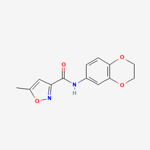 molecular formula C13H12N2O4 B2833517 N-(2,3-dihydro-1,4-benzodioxin-6-yl)-5-methyl-1,2-oxazole-3-carboxamide CAS No. 866733-81-5