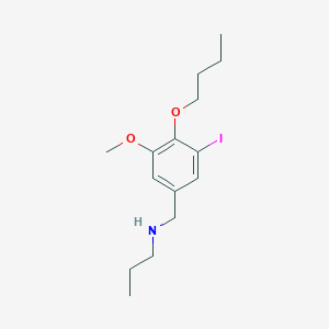 molecular formula C15H24INO2 B283354 N-(4-butoxy-3-iodo-5-methoxybenzyl)-N-propylamine 