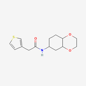 molecular formula C14H19NO3S B2833560 N-(octahydro-1,4-benzodioxin-6-yl)-2-(thiophen-3-yl)acetamide CAS No. 1902900-25-7