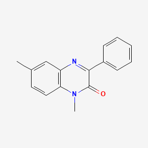 molecular formula C16H14N2O B2833572 1,6-dimethyl-3-phenylquinoxalin-2(1H)-one CAS No. 869312-73-2