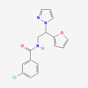 3-chloro-N-(2-(furan-2-yl)-2-(1H-pyrazol-1-yl)ethyl)benzamide