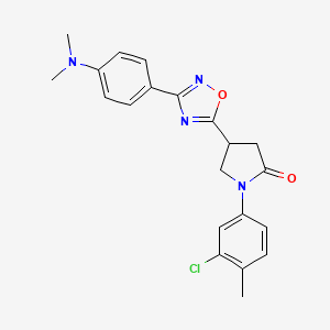1-(3-Chloro-4-methylphenyl)-4-{3-[4-(dimethylamino)phenyl]-1,2,4-oxadiazol-5-yl}-2-pyrrolidinone
