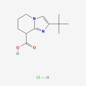 2-Tert-butyl-5,6,7,8-tetrahydroimidazo[1,2-a]pyridine-8-carboxylic acid;hydrochloride