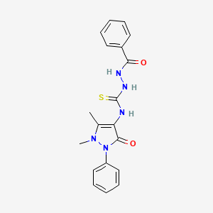 1-Benzamido-3-(1,5-dimethyl-3-oxo-2-phenylpyrazol-4-yl)thiourea