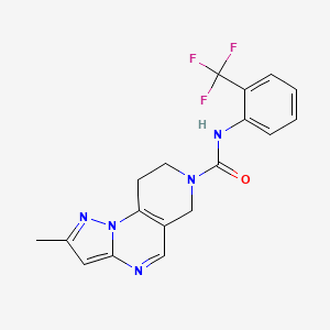 2-methyl-N-(2-(trifluoromethyl)phenyl)-8,9-dihydropyrazolo[1,5-a]pyrido[3,4-e]pyrimidine-7(6H)-carboxamide