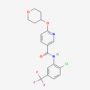 N-(2-chloro-5-(trifluoromethyl)phenyl)-6-((tetrahydro-2H-pyran-4-yl)oxy)nicotinamide