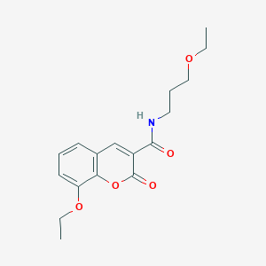 B2833627 8-ethoxy-N-(3-ethoxypropyl)-2-oxo-2H-chromene-3-carboxamide CAS No. 941943-83-5