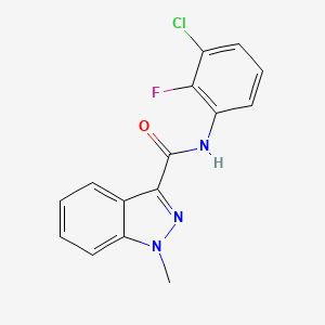 molecular formula C15H11ClFN3O B2833661 N-(3-chloro-2-fluorophenyl)-1-methyl-1H-indazole-3-carboxamide CAS No. 1428367-17-2