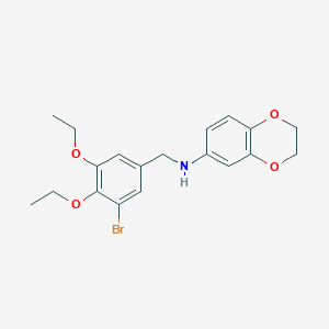 molecular formula C19H22BrNO4 B283367 N-(3-bromo-4,5-diethoxybenzyl)-2,3-dihydro-1,4-benzodioxin-6-amine 