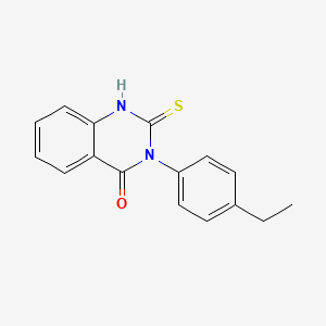 molecular formula C16H14N2OS B2833674 3-(4-ethylphenyl)-2-thioxo-2,3-dihydroquinazolin-4(1H)-one CAS No. 380427-11-2