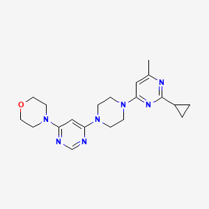 molecular formula C20H27N7O B2833740 4-{6-[4-(2-Cyclopropyl-6-methylpyrimidin-4-yl)piperazin-1-yl]pyrimidin-4-yl}morpholine CAS No. 2415519-54-7