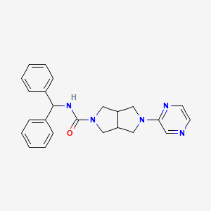 molecular formula C24H25N5O B2833761 N-(diphenylmethyl)-5-(pyrazin-2-yl)-octahydropyrrolo[3,4-c]pyrrole-2-carboxamide CAS No. 2415554-06-0