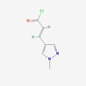 molecular formula C7H7ClN2O B2833764 3-(1-Methylpyrazol-4-yl)prop-2-enoyl chloride CAS No. 512809-95-9