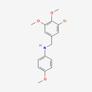 molecular formula C16H18BrNO3 B2833774 N-[(3-bromo-4,5-dimethoxyphenyl)methyl]-4-methoxyaniline CAS No. 664319-33-9