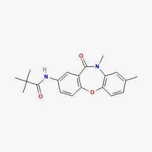 molecular formula C20H22N2O3 B2833781 N-(8,10-dimethyl-11-oxo-10,11-dihydrodibenzo[b,f][1,4]oxazepin-2-yl)pivalamide CAS No. 922060-80-8