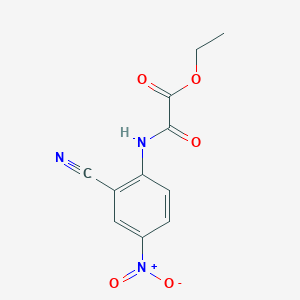 molecular formula C11H9N3O5 B2833785 ethyl [(2-cyano-4-nitrophenyl)carbamoyl]formate CAS No. 63365-47-9