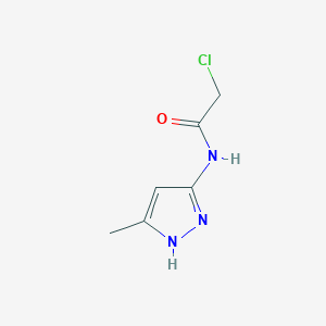 molecular formula C6H8ClN3O B2833833 2-chloro-N-(5-methyl-1H-pyrazol-3-yl)acetamide CAS No. 1574551-12-4