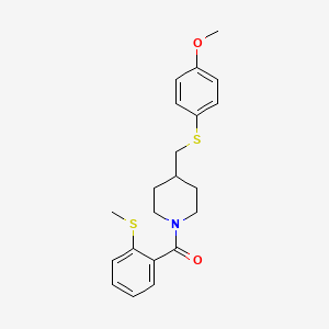 (4-(((4-Methoxyphenyl)thio)methyl)piperidin-1-yl)(2-(methylthio)phenyl)methanone