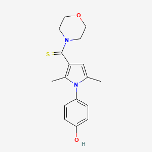[1-(4-hydroxyphenyl)-2,5-dimethyl-1H-pyrrol-3-yl](morpholin-4-yl)methanethione