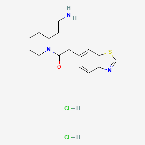 1-[2-(2-Aminoethyl)piperidin-1-yl]-2-(1,3-benzothiazol-6-yl)ethanone;dihydrochloride