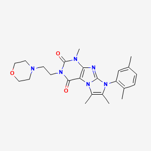 8-(2,5-dimethylphenyl)-1,6,7-trimethyl-3-(2-morpholinoethyl)-1H-imidazo[2,1-f]purine-2,4(3H,8H)-dione