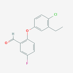 2-(4-Chloro-3-ethylphenoxy)-5-fluorobenzaldehyde