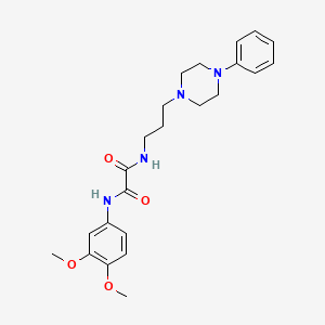 molecular formula C23H30N4O4 B2833890 N'-(3,4-dimethoxyphenyl)-N-[3-(4-phenylpiperazin-1-yl)propyl]ethanediamide CAS No. 1049520-19-5