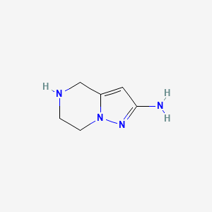 molecular formula C6H10N4 B2833927 4H,5H,6H,7H-pyrazolo[1,5-a]pyrazin-2-amine CAS No. 1785544-01-5