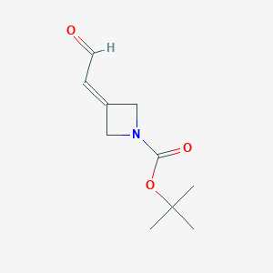molecular formula C10H15NO3 B2833944 tert-Butyl 3-(2-oxoethylidene)azetidine-1-carboxylate CAS No. 1223573-23-6