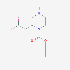 molecular formula C11H20F2N2O2 B2833953 Tert-butyl 2-(2,2-difluoroethyl)piperazine-1-carboxylate CAS No. 1784337-73-0