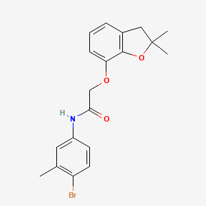 molecular formula C19H20BrNO3 B2833975 N-(4-bromo-3-methylphenyl)-2-[(2,2-dimethyl-2,3-dihydro-1-benzofuran-7-yl)oxy]acetamide CAS No. 733763-20-7