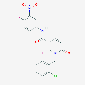 molecular formula C19H12ClF2N3O4 B2834026 1-(2-chloro-6-fluorobenzyl)-N-(4-fluoro-3-nitrophenyl)-6-oxo-1,6-dihydropyridine-3-carboxamide CAS No. 899970-31-1