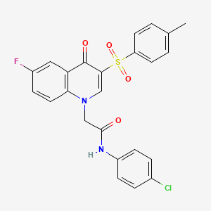 molecular formula C24H18ClFN2O4S B2834034 N-(4-chlorophenyl)-2-[6-fluoro-3-(4-methylbenzenesulfonyl)-4-oxo-1,4-dihydroquinolin-1-yl]acetamide CAS No. 902278-09-5