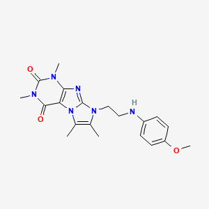 8-(2-((4-methoxyphenyl)amino)ethyl)-1,3,6,7-tetramethyl-1H-imidazo[2,1-f]purine-2,4(3H,8H)-dione