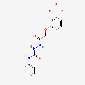 molecular formula C16H14F3N3O3 B2834040 N-((Phenylamino)carbonylamino)-2-(3-(trifluoromethyl)phenoxy)ethanamide CAS No. 891018-44-3
