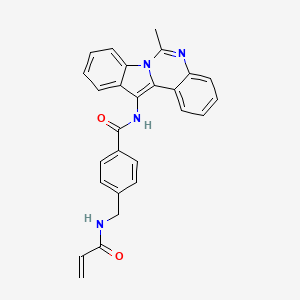 molecular formula C27H22N4O2 B2834042 N-{6-methylindolo[1,2-c]quinazolin-12-yl}-4-[(prop-2-enamido)methyl]benzamide CAS No. 1646265-27-1
