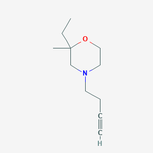 molecular formula C11H19NO B2834043 4-(but-3-yn-1-yl)-2-ethyl-2-methylmorpholine CAS No. 1864753-82-1