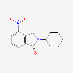 molecular formula C14H16N2O3 B2834046 2-Cyclohexyl-4-nitro-1-isoindolinone CAS No. 900015-12-5