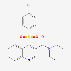 4-((4-bromophenyl)sulfonyl)-N,N-diethylquinoline-3-carboxamide