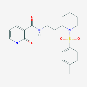 1-methyl-2-oxo-N-(2-(1-tosylpiperidin-2-yl)ethyl)-1,2-dihydropyridine-3-carboxamide
