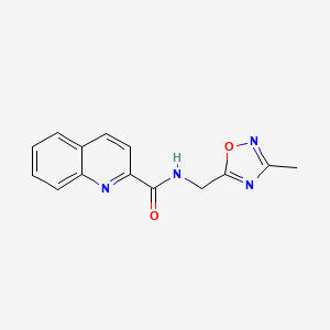 N-((3-methyl-1,2,4-oxadiazol-5-yl)methyl)quinoline-2-carboxamide