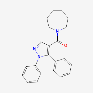 molecular formula C22H23N3O B2834058 Azepan-1-yl-(1,5-diphenylpyrazol-4-yl)methanone CAS No. 477711-88-9