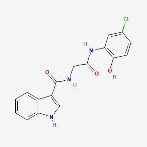 molecular formula C17H14ClN3O3 B2834059 N-(5-chloro-2-hydroxyphenyl)-2-[(1H-indol-3-yl)formamido]acetamide CAS No. 1226431-30-6